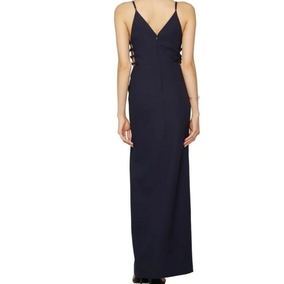 NWT Fame and Partners Navy High Slit Dress Size 4 - Picture 3 of 3